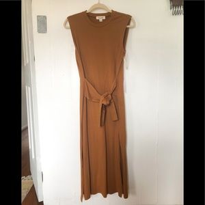 •SOLD• Camel/ burnt orange dress with tie front